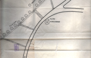Friendship Park plane tree planting scheme showing access paths. August, 1961